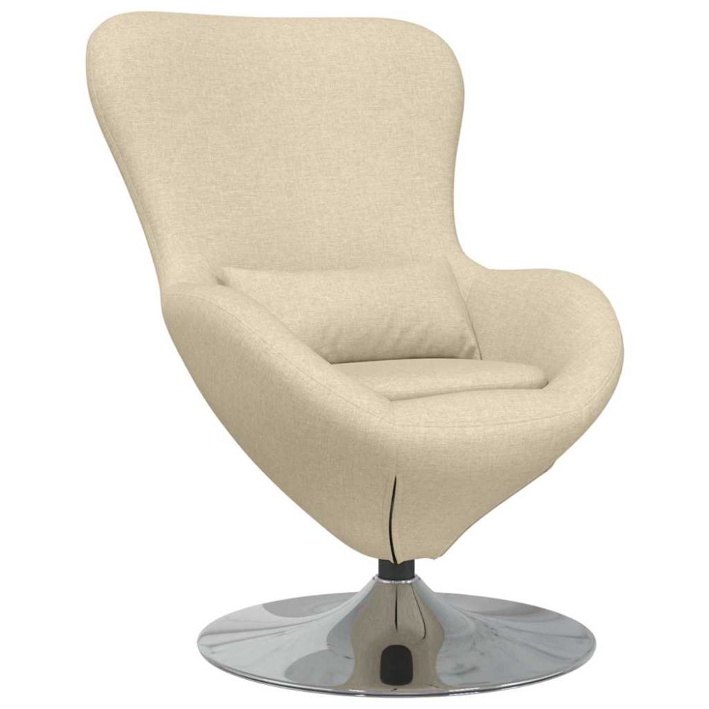 vidaXL Κάθισμα-αυγό Κρεμ 63 x 73 x 90 εκ ύφασμα