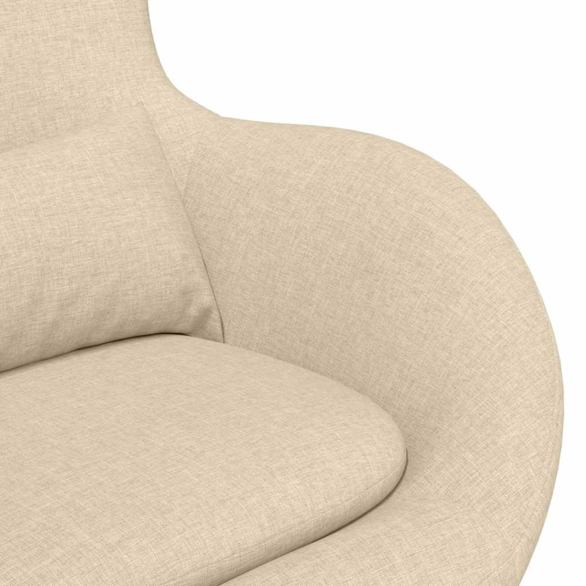vidaXL Κάθισμα-αυγό Κρεμ 63 x 73 x 90 εκ ύφασμα