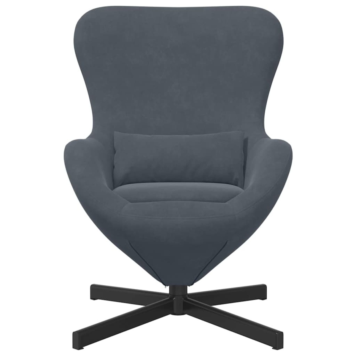 vidaXL Κάθισμα-αυγό Σκούρο Γκρι 63 x 73 x 90 εκ Βελούδο