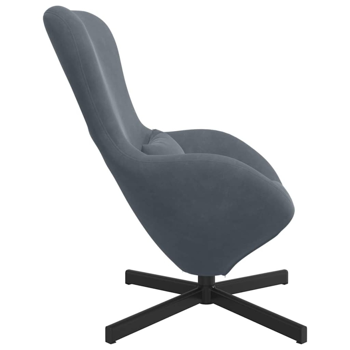 vidaXL Κάθισμα-αυγό Σκούρο Γκρι 63 x 73 x 90 εκ Βελούδο