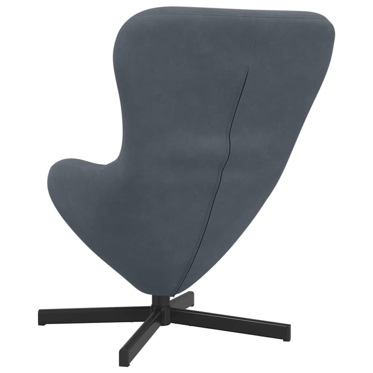vidaXL Κάθισμα-αυγό Σκούρο Γκρι 63 x 73 x 90 εκ Βελούδο