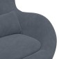 vidaXL Κάθισμα-αυγό Σκούρο Γκρι 63 x 73 x 90 εκ Βελούδο