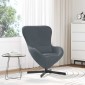 vidaXL Κάθισμα-αυγό Σκούρο Γκρι 63 x 73 x 90 εκ Βελούδο