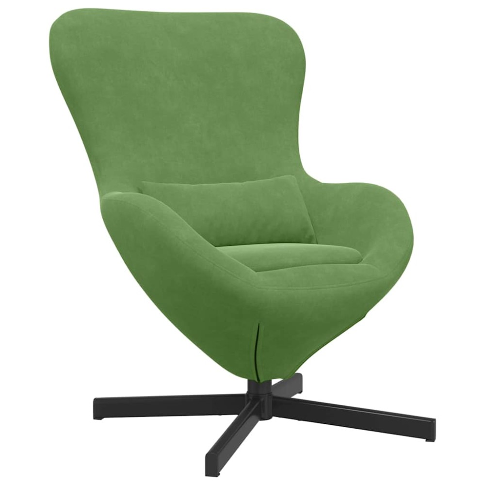 vidaXL Κάθισμα-αυγό Ανοιχτό Πράσινο 63 x 73 x 90 εκ Βελούδο