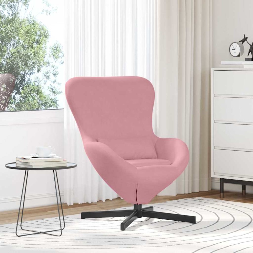 vidaXL Κάθισμα-αυγό Ροζ 63 x 73 x 90 εκ Βελούδο