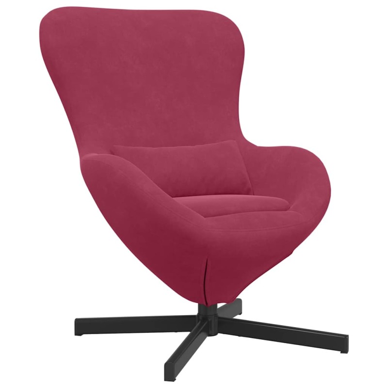 vidaXL Κάθισμα-αυγό Κόκκινο 63 x 73 x 90 εκ Βελούδο