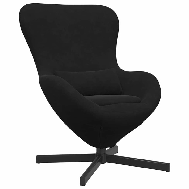 vidaXL Κάθισμα-αυγό Μαύρο 63 x 73 x 90 εκ Βελούδο