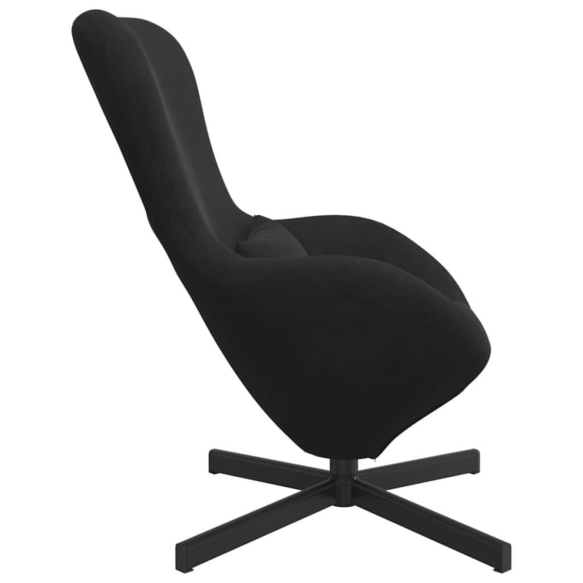 vidaXL Κάθισμα-αυγό Μαύρο 63 x 73 x 90 εκ Βελούδο