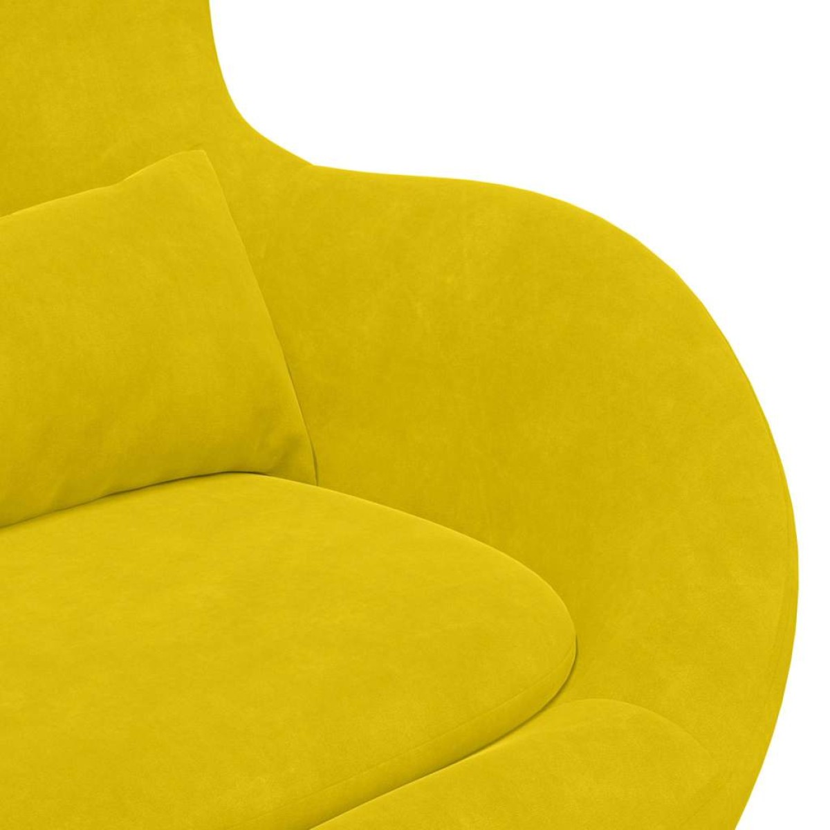 vidaXL Κάθισμα-αυγό Κίτρινο 63 x 73 x 90 εκ Βελούδο