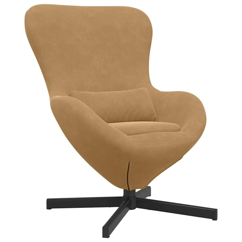vidaXL Κάθισμα-αυγό Καφέ 63 x 73 x 90 εκ Βελούδο