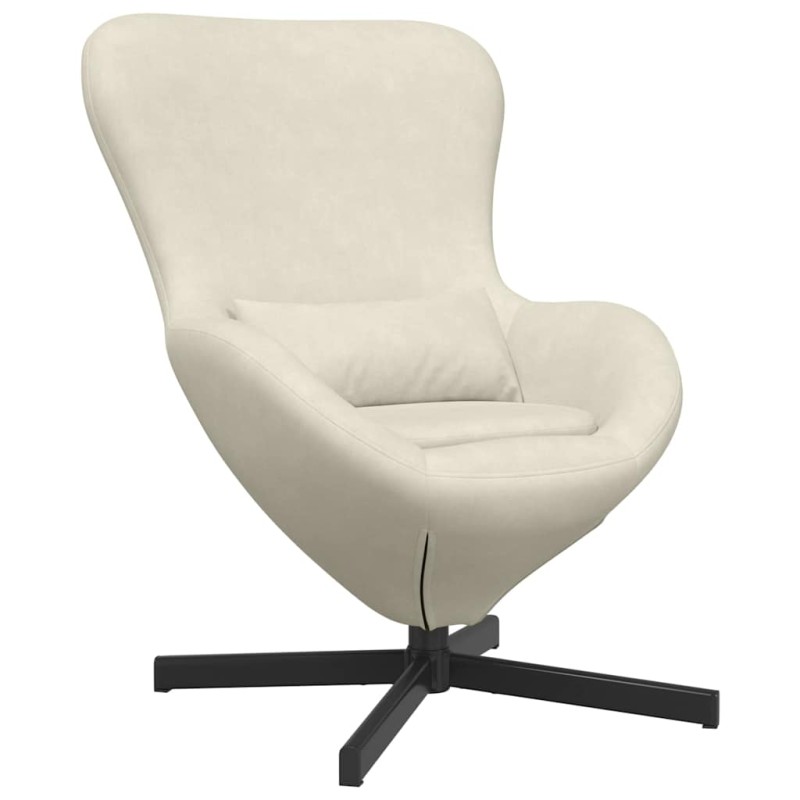 vidaXL Κάθισμα-αυγό Κρεμ 63 x 73 x 90 εκ Βελούδο