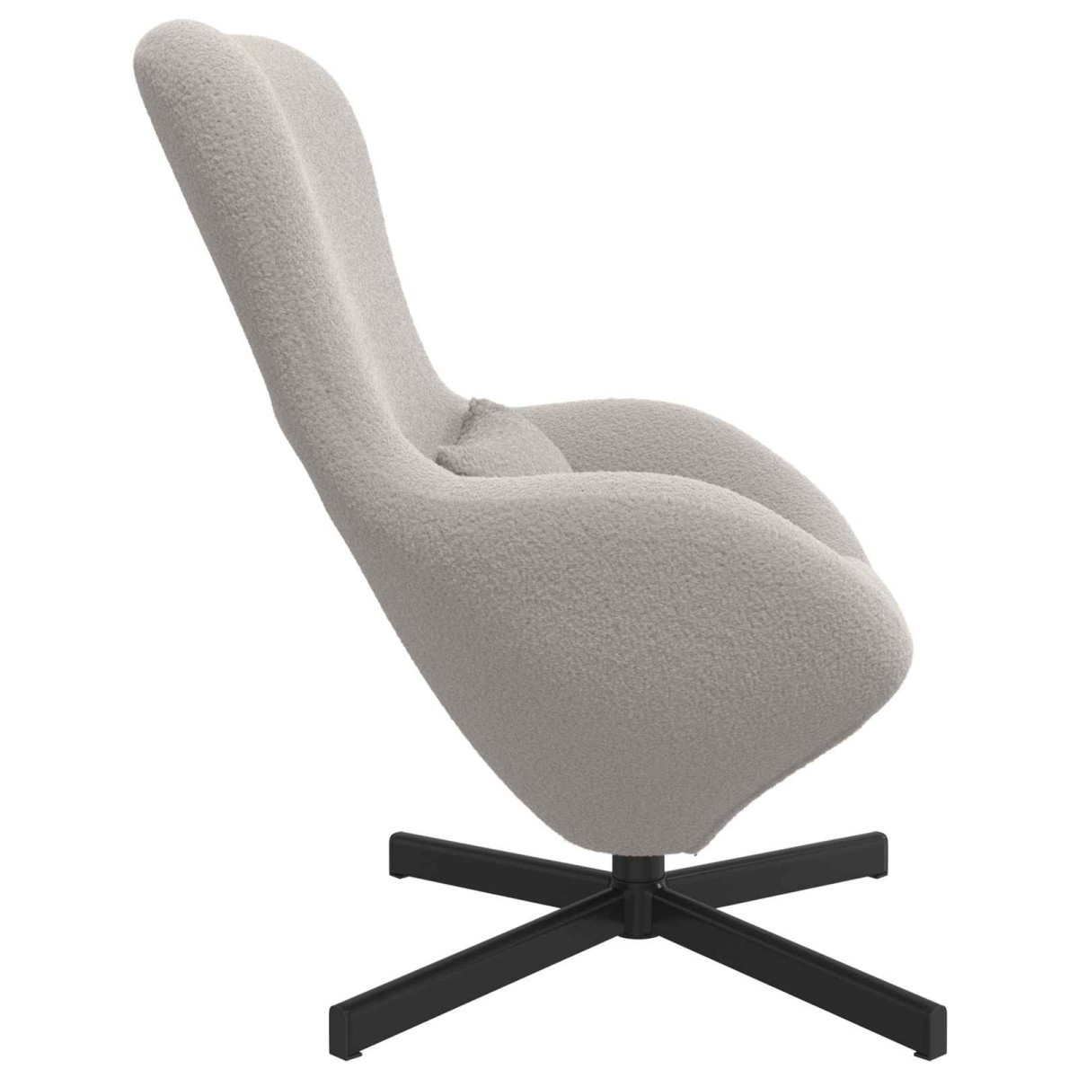 vidaXL Κάθισμα-αυγό Ανοιχτό γκρι 63 x 73 x 90 εκ ύφασμα