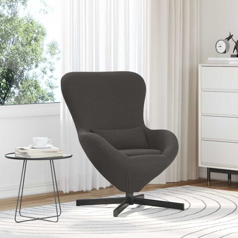 vidaXL Κάθισμα-αυγό Σκούρο Γκρι 63 x 73 x 90 εκ ύφασμα