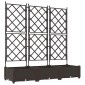 vidaXL Γλάστρα Κήπου 3 τμχ. Καφέ 120 x 40 x 125,5 εκ. PP