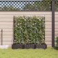vidaXL Γλάστρα Κήπου 3 τμχ. Καφέ 120 x 40 x 125,5 εκ. PP