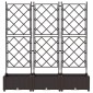 vidaXL Γλάστρα Κήπου 3 τμχ. Καφέ 120 x 40 x 125,5 εκ. PP