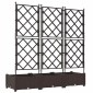 vidaXL Γλάστρα Κήπου 3 τμχ. Καφέ 120 x 40 x 125,5 εκ. PP