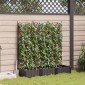 vidaXL Γλάστρα Κήπου 3 τμχ. Καφέ 120 x 40 x 125,5 εκ. PP