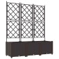 vidaXL Γλάστρα Κήπου 3 τμχ. Καφέ 120 x 40 x 143 εκ. PP