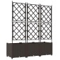 vidaXL Γλάστρα Κήπου 3 τμχ. Καφέ 120 x 40 x 143 εκ. PP