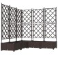 vidaXL Γλάστρα Κήπου 5 τμχ. Καφέ 120 x 120 x 125,5 εκ. PP
