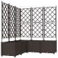 vidaXL Γλάστρα Κήπου 5 τμχ. Καφέ 120 x 120 x 143 εκ. PP
