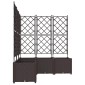 vidaXL Γλάστρα Κήπου 5 τμχ. Καφέ 120 x 120 x 143 εκ. PP