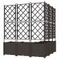 vidaXL Γλάστρα Κήπου 5 τμχ. Καφέ 120 x 120 x 143 εκ. PP