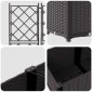 vidaXL Γλάστρα Κήπου 5 τμχ. Καφέ 120 x 120 x 143 εκ. PP