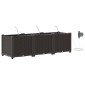 vidaXL Γλάστρα Κήπου 3 τμχ. Καφέ 120 x 40 x 37,5 cm PP