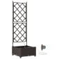 vidaXL Γλάστρα Κήπου Καφέ 40 x 40 x 126 cm PP