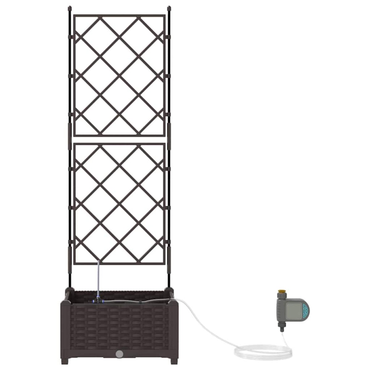 vidaXL Γλάστρα Κήπου Καφέ 40 x 40 x 126 cm PP