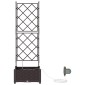 vidaXL Γλάστρα Κήπου Καφέ 40 x 40 x 126 cm PP