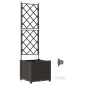 vidaXL Γλάστρα Κήπου Καφέ 40 x 40 x 142 cm PP