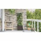 vidaXL Γλάστρα Κήπου Καφέ 40 x 40 x 142 cm PP