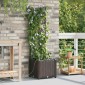vidaXL Γλάστρα Κήπου Καφέ 40 x 40 x 142 cm PP