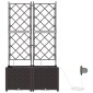 vidaXL Γλάστρα Κήπου 2 τμχ. Καφέ 80 x 40 x 142 cm PP