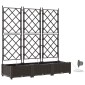 vidaXL Γλάστρα Κήπου 3 τμχ. Καφέ 120 x 40 x 126 cm PP