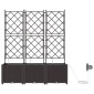 vidaXL Γλάστρα Κήπου 3 τμχ. Καφέ 120 x 40 x 142 cm PP