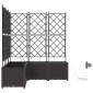 vidaXL Γλάστρα Κήπου 5 τμχ. Καφέ 120 x 120 x 142 cm PP
