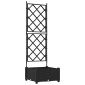 vidaXL Γλάστρα Κήπου Μαύρο 40 x 40 x 125,5 εκ. PP