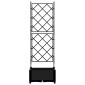 vidaXL Γλάστρα Κήπου Μαύρο 40 x 40 x 125,5 εκ. PP