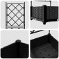 vidaXL Γλάστρα Κήπου Μαύρο 40 x 40 x 125,5 εκ. PP