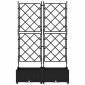 vidaXL Γλάστρα Κήπου 2 τμχ. Μαύρο 80 x 40 x 125,5 εκ. PP