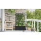 vidaXL Γλάστρα Κήπου 2 τμχ. Μαύρο 80 x 40 x 143 εκ. PP