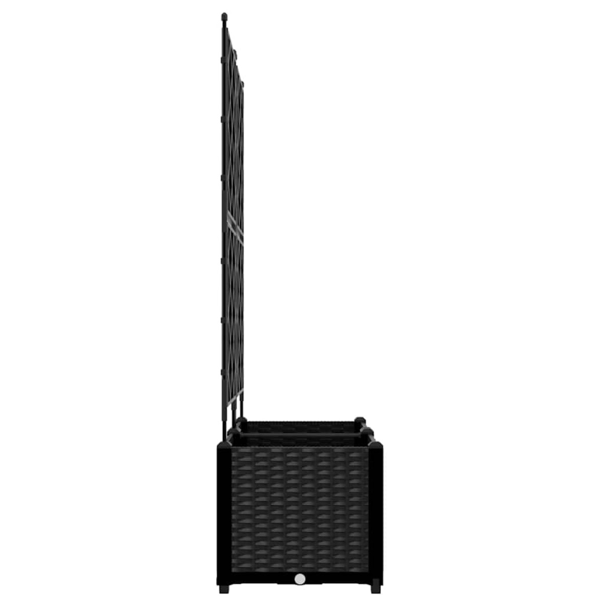 vidaXL Γλάστρα Κήπου 2 τμχ. Μαύρο 80 x 40 x 143 εκ. PP