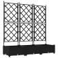vidaXL Γλάστρα Κήπου 3 τμχ. Μαύρο 120 x 40 x 125,5 εκ. PP
