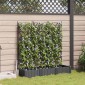 vidaXL Γλάστρα Κήπου 3 τμχ. Μαύρο 120 x 40 x 125,5 εκ. PP