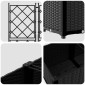 vidaXL Γλάστρα Κήπου 3 τμχ. Μαύρο 120 x 40 x 143 εκ. PP