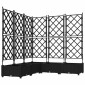 vidaXL Γλάστρα Κήπου 5 τμχ. Μαύρο 120 x 120 x 125,5 εκ. PP